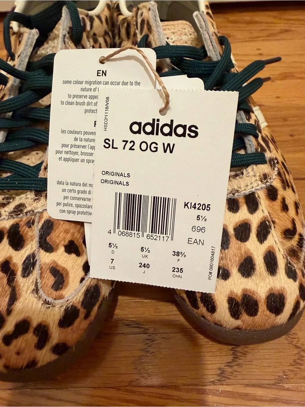 Adidas Women's Leopard Print Gazelle Sneakers in Brown